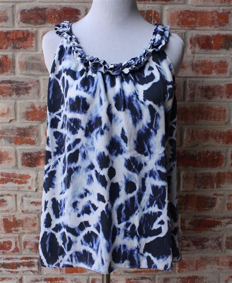 Michael Kors Blue And White Tie Dyed 